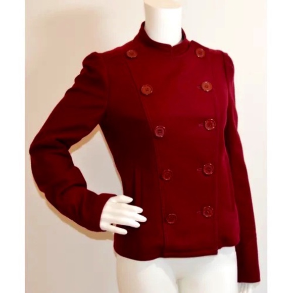 Marc Jacobs.Double-breasted 100% wool cranberry jacket/peacoat - Picture 6 of 10